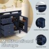 Bathroom Vanity With Top Sink, Modern Bathroom Storage Cabinet, 2 Drawers And A Tip-Out Drawer, Single Sink Bathroom Vanity - Blue - Image 5