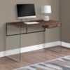 Computer Desk For Home Office, Laptop, Storage Drawers, Modern - Brown - Image 3
