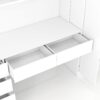 2 Door Storage Desk Wardrobe For Bedroom With Shelves And Drawers - White - Image 7
