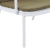 Luna - Outdoor Patio Loveseat - White / Green - Image 14