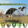 Large Chicken Coop Upgrade Three Support Steel Wire Impregnated Plastic Net Cage, Oxford Cloth Plated Waterproof UV Protection, Duck Rabbit Sheep Bird Outdoor House - Dark Gray - Image 5