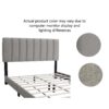 Queen Size Adjustable Upholstered Bed Frame, Vintage Style And Clean Line Design, Popular Style - Gray - Image 5