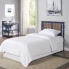 Connelly - Mini Crib With Mattress Pad Midnight - Blue / Vintage Walnut - Image 5