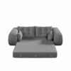 Human Dog Bed, Lazy Sofa Couch, Multifunctional Foldable Sofa Bed, 3 In 1 Teddy Fabric Sleeper Sofa Bed For Living Room Guest Bed, Playroom - Gray - Image 21
