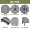 Bathroom Vanity Without Sink, Cabinet Base Only, Two Cabinets And Five Drawers, Solid Wood Frame - Gray - Image 5