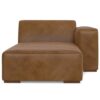 Rex - Right Chaise Sofa Module - Brown - Image 9