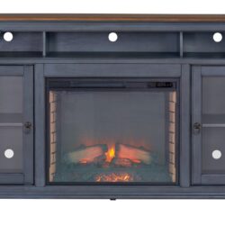 Americana - 66 In Fireplace TV Stand For TVs Up To 80" - Blue