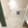 Frameless Shower Door, Sliding Shower Door, Premium 5 / 16" (8 Mm) Thick Tempered Glass Shower Enclosure With Towel Bar, Double Side Easy Clean Coat, Finished With Buffer - Brushed Nickel - Image 18