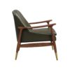 Accent Chair With Cushioned Seat, Brass Tipped Legs - Cognac Brown - Image 7