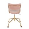 Tania - Contemporary Task Chair - Gold / Pink - Image 4