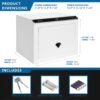 Diamond 0.92 Cu. Ft Touchscreen Biometric Keypad Security Safe - White - Image 11