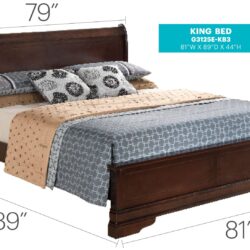 King Bed Elegant Traditional - Cappuccino