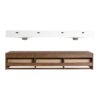 Modern Wall Mounted Bathroom Vanity With Dual Resin Sink And Soft Close Drawers - Brown Ebony - Image 17