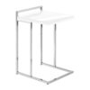 Accent Table, C - Shaped, Glossy Contemporary And Modern - White - Image 4