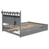 Queen Size Storage Platform Bed, With 2 Big Drawers, Twin Long Size Trundle, One Set Of Sockets & USB Ports - Gray - Image 6