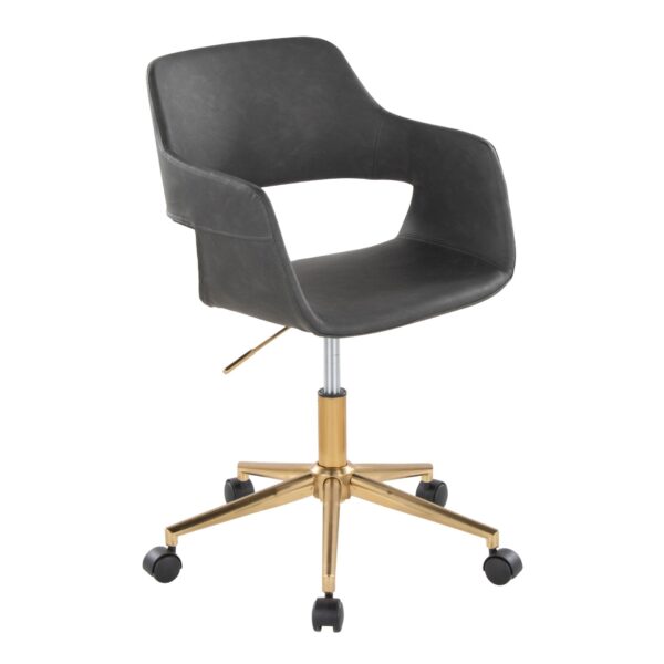 Margarite - Contemporary Task Chair - Gold / Gray