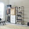 Fiona - Freestanding 3 Tower Wood Closet System With Metal Frame 7 Shelf Walk - White - Image 2