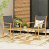 Cordoba - Dining Chair Set With Acacia Wood Frame And Textilen Upholstery (Set of 2) - Teak - Image 4