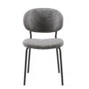 Boucle Dining Chairs, Dining Chairs With Metal Legs For Dining Room, Kitchen, Living Room (Set of 2) - Gray - Image 3