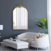 Full Length Mirror, Arched Mirror Hanging Or Leaning Against Wall, LargeMirror For Living Room - Gold - Image 4