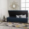 Nebulous - Fabric Upholstered Ottoman With Storage And Diamond Tufted Seat - Navy Blue - Image 9