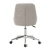 Modern Teddy Fleece Fabric Dining Chair With Chrome Legs, Soft And Comfortable - Gray - Image 13