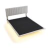 Queen Size Upholstered Bed With Sensor Light And Headboard, Floating Platform Bed - Gray - Image 3
