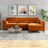 Christian - Sectional Sofa Right Facing - Burnt Orange - Image 9
