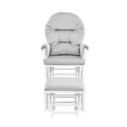 Madison - Glider And Ottoman - White