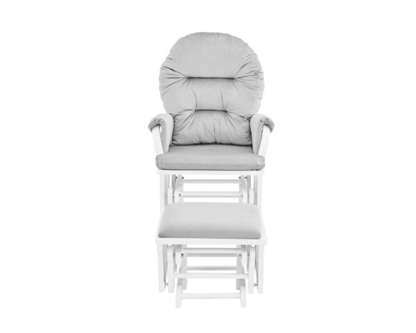 Madison - Glider And Ottoman - White