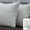 Pillows, Square, Insert Included, Decorative Throw, Hypoallergenic, Modern (Set of 2) - Blue - Image 2