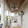 20" Industrial Caged Ceiling Fan With 7 - ABS Blades Remote Control, Small Ceiling Fan Reversible DC Motor - Black - Image 3