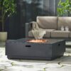 Modern Square Iron Fire Pit With 50, 000 Btu Output - Dark Gray - Image 5
