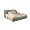 Queen Size Luxury Upholstered Platform Bed With Oversized Padded Backrest And Solid Wood Frame, Suitable For Multiple Heights Of Mattresses - Green - Image 11