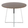 Cosmo - Canary Contemporary Dining Table - Chrome / Walnut - Image 4