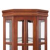 Corner Curio Cabinet With 5 Shelves And Lighting System (E26 Light Bulb Not Included) - Walnut - Image 19