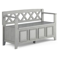 Amherst - Entryway Storage Bench - Fog Gray