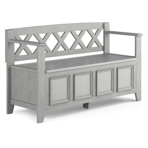 Amherst - Entryway Storage Bench - Fog Gray