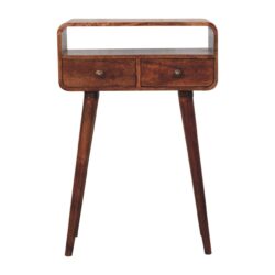 Mini Curved Console Table - Caramel