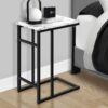Accent Table, C - Shaped, Modern Design - White - Image 4