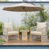 Modern Curved Aluminum Lounge Chair With Stylish Rope Weave Design And Cushioned Comfort - Beige / Natural - Image 15