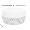 Willow - Round Upholstered Patio Ottoman - Graphite Gray / Black - Image 5