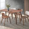 Casson - Boucle 7 Walnut Side Chair (Set of 2) - White / Walnut - Image 8