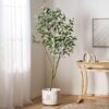 Artificial Eucalyptus Leaves Bonsai - Green - Image 4