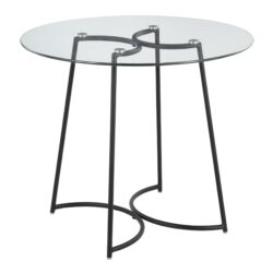 Cece - Contemporary Dinette Table - Black / Clear