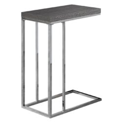 Accent Table, C - Shaped, Stylish Appearance - Gray