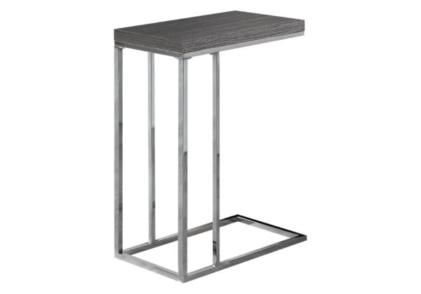 Accent Table, C - Shaped, Stylish Appearance - Gray