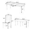 Topmax - 6 Piece Vintage Traditional Extendable Dining Table Set With Removable Leaf, Upholstered Dining Bench And 4 Chairs For 6 - Natural - Image 17