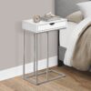 Accent Table, C - Shaped Modern - White - Image 4