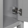 Bathroom Vanity Without Sink, Cabinet Base Only, Two Cabinets And Five Drawers, Solid Wood Frame - Gray - Image 21